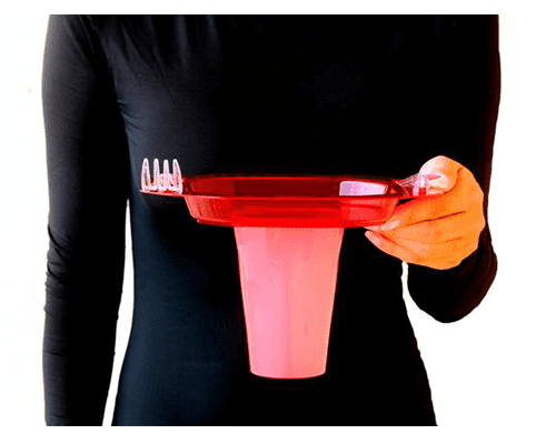 iCup iPlate iFork 8 Pack Combo - Red, intelligently designed Cups and Plates by iFork