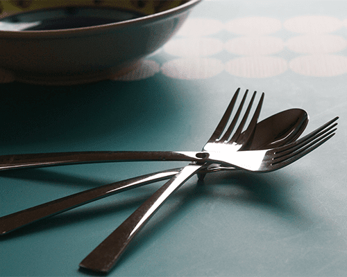 Nesting Stainless Steel Knife Set, Designer Tableware