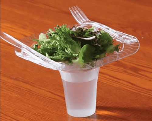 CLEAR - iCup iPlate iFork 8 Pack Combo Cups and Plates CLEAR 